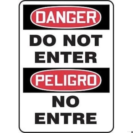 Accuform BILINGUAL OSHA DANGER Safety Sign DO SBMADM139XP